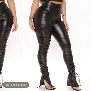 Faux leather pants New